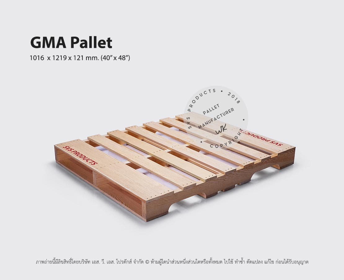 พาเลทไม้แบบ GMA สำหรับส่งออกไปอเมริกา